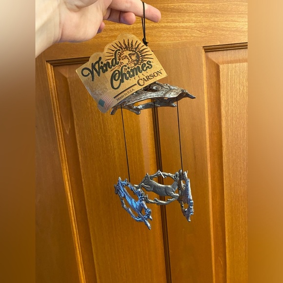 Carson Freeport Pewter Hanging Deer Hunting Wind Chime Silver Color USA Country - Picture 4 of 8